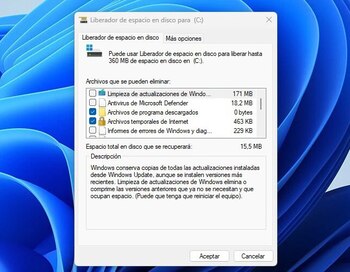 Liberador de espacio de Windows