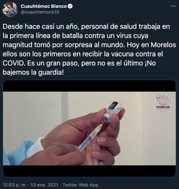 Algunas horas después compartió un