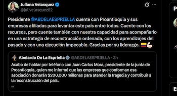 Juliana Velásquez - crédito @julivelasquez82/X