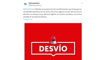 Paro nacional del Sutep: Metropolitano