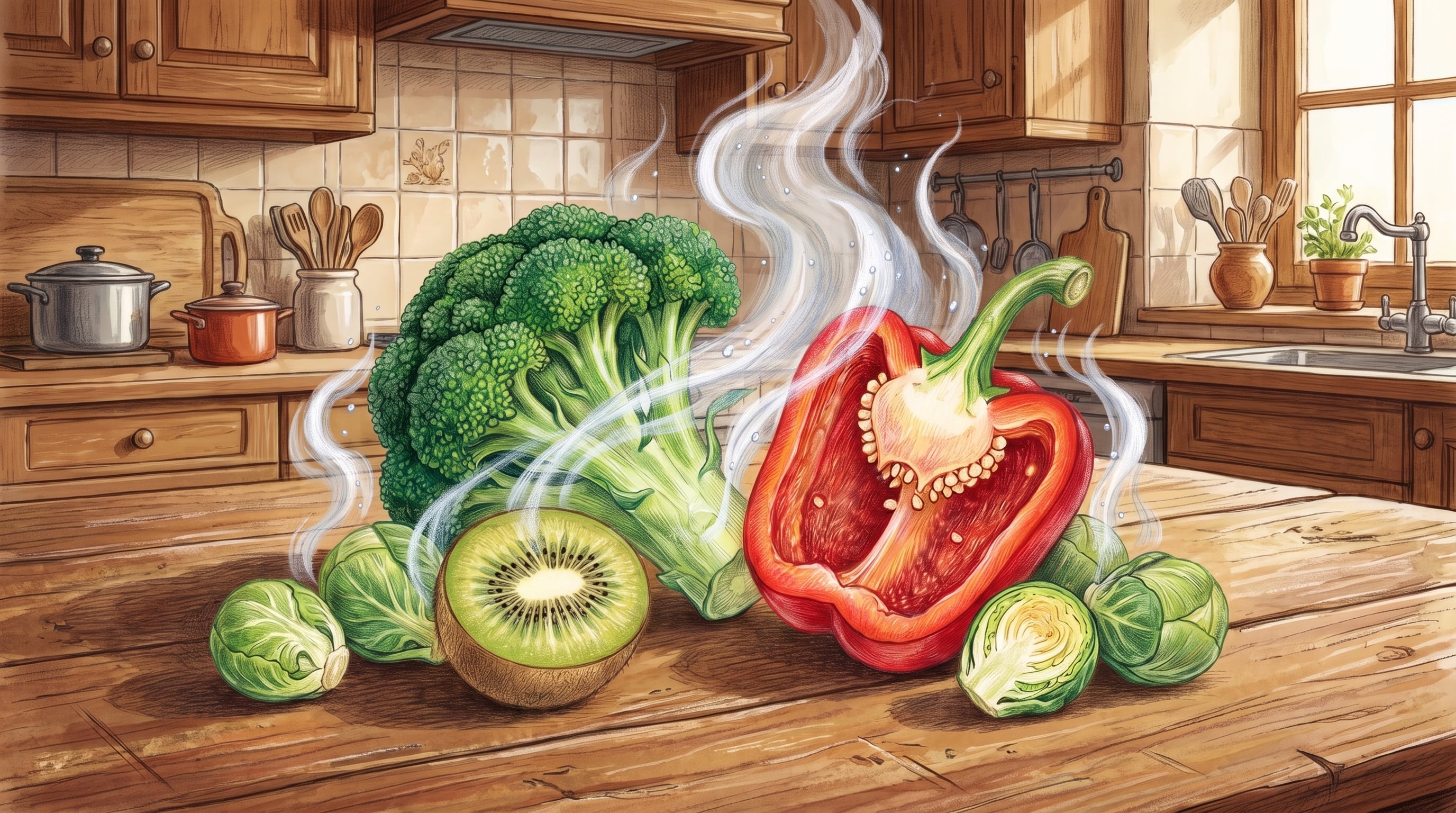 La forma de preparación de los vegetales modifica la cantidad de vitamina C que llega al plato (Imagen Ilustrativa Infobae)
