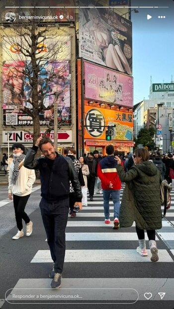 Vicuña posó en un cruce