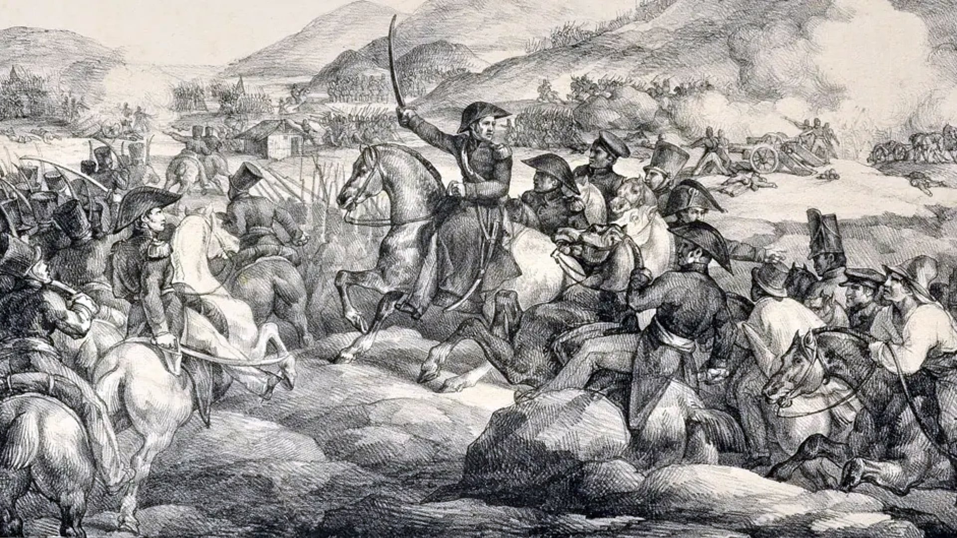 Batalla de Chacabuco (Litografía de Théodore Géricault)