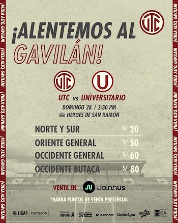 Universitario chocará ante UTC este