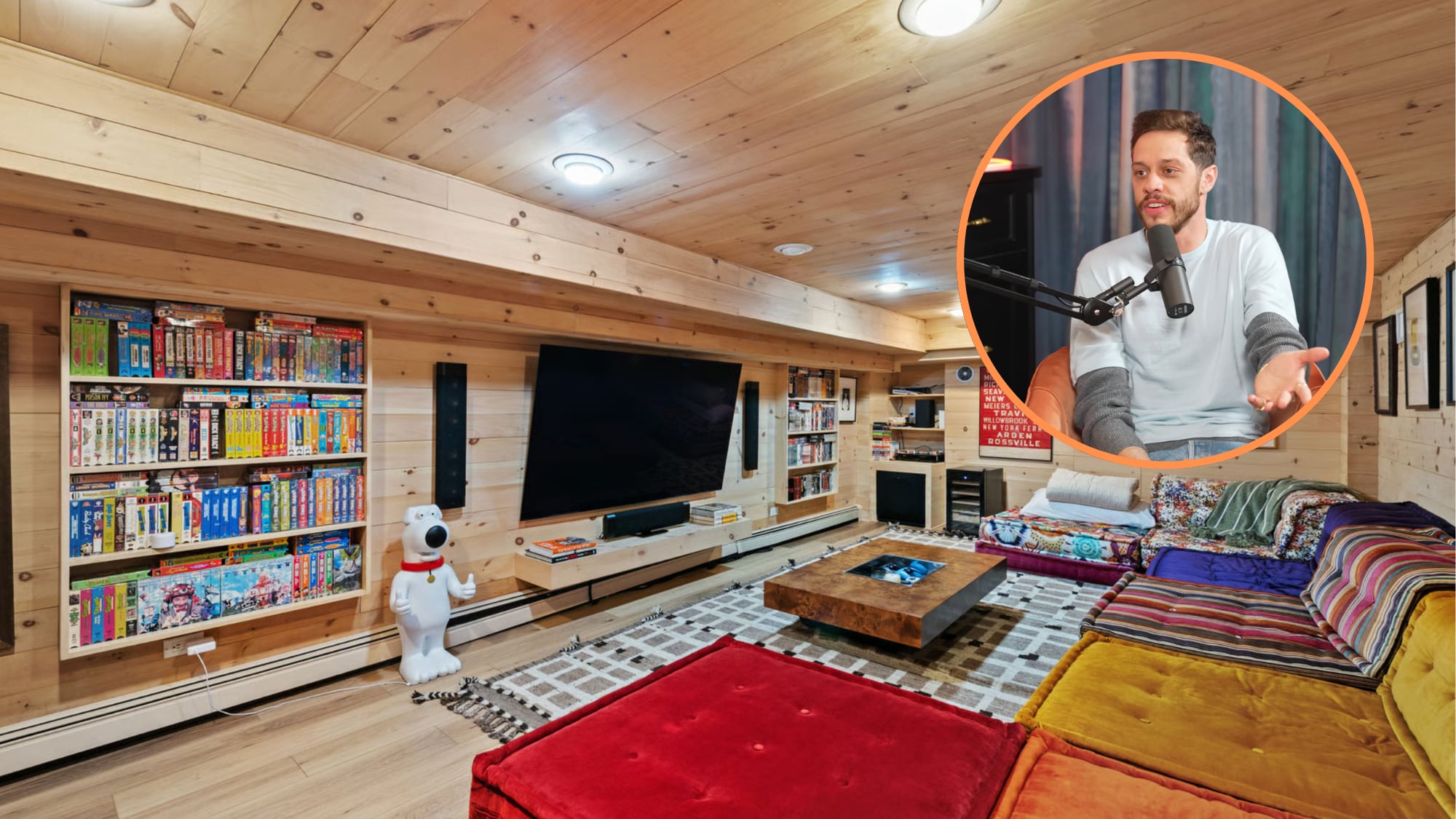 Vista exterior de la residencia de Pete Davidson en Westchester, rodeada por seis hectáreas de jardines y muros de piedra antiguos. (Imagen Ilustrativa Infobae)