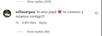 La hija de Jorge Alfredo Vargas también salió en defensa del presentador - crédito captura de pantalla/instagram