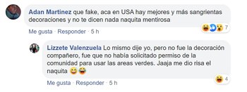 Valenzuela clarified that he had not asked permission to put his decoration in that place (Photo: Facebook)