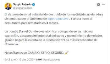 - crédito @sergio_fajardo/X