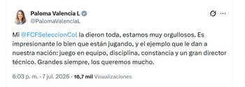 La senadora Paloma Valencia elogió el trabajo colectivo de la Selección y destacó la disciplina y el liderazgo del cuerpo técnico - crédito @PalomaValenciaL/X