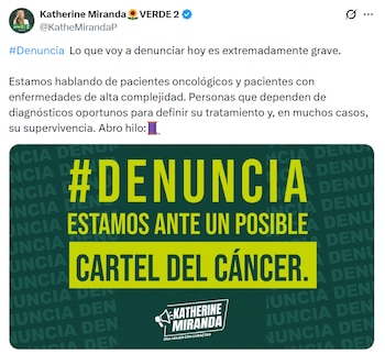 Katherine Miranda denuncia una alarmante