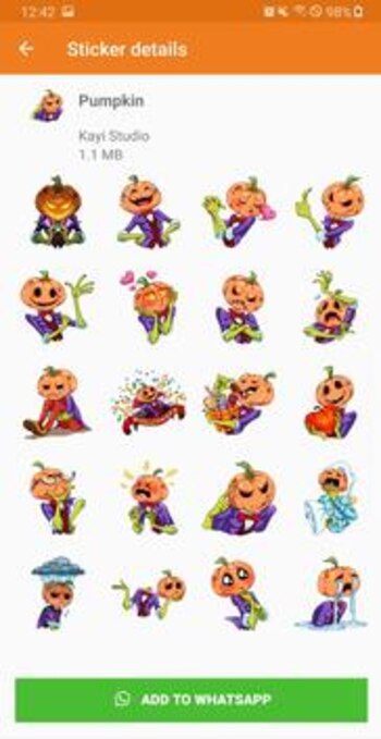 Diversas opciones de stickers para