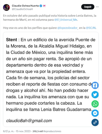 Claudio Ochoa Huerta expone supuestas