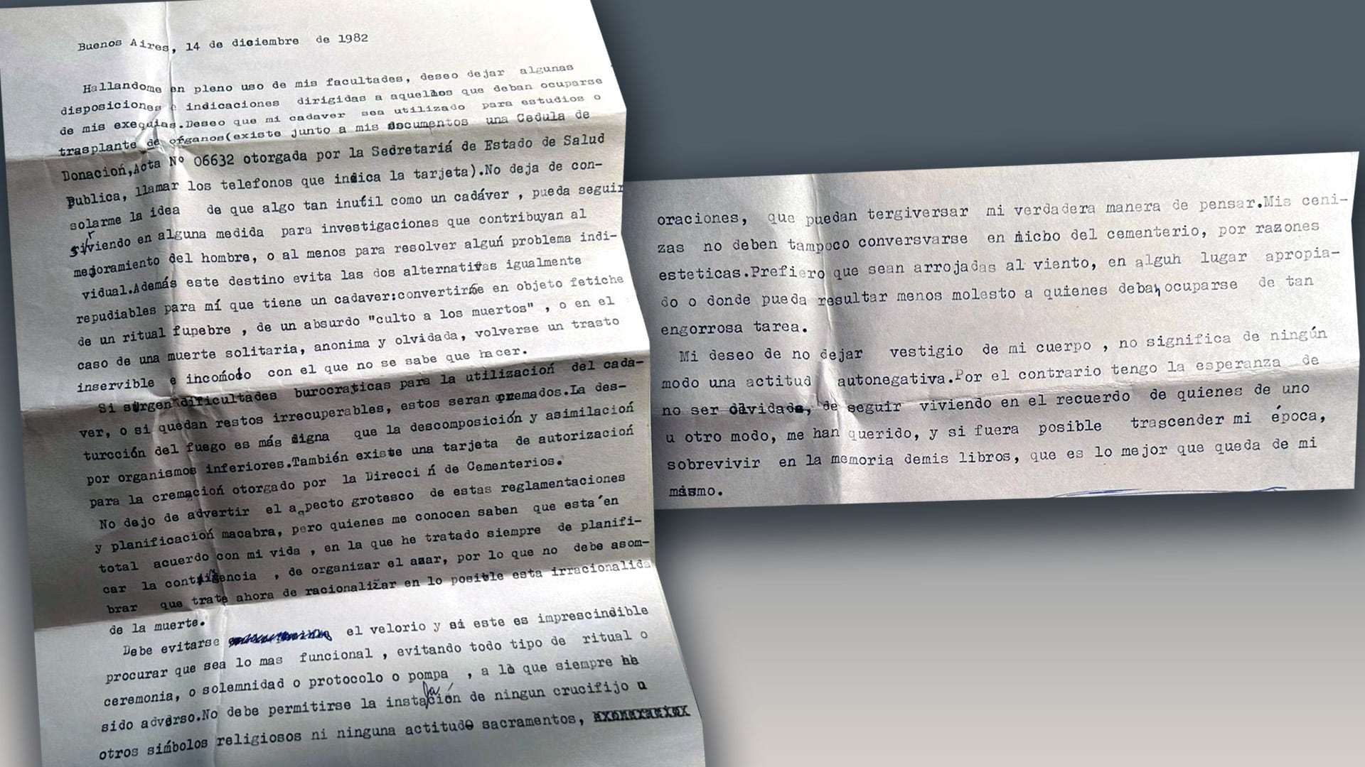 La carta que dejó Juan José Sebreli previendo su muerte.