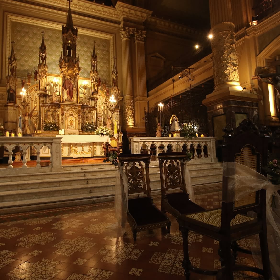 El casamiento se realizó en la Parroquia Jesús Sacramentado con su círculo más cercano