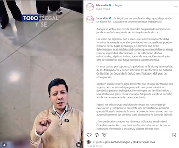 El abogado laboralista Carlos Felipe Vargas Huelgos hizo algunas precisiones sobre el caso que se hizo viral en redes sociales - créditos @laboraldia/IG