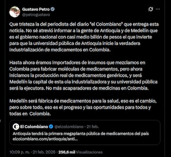 El presidente Gustavo Petro resaltó