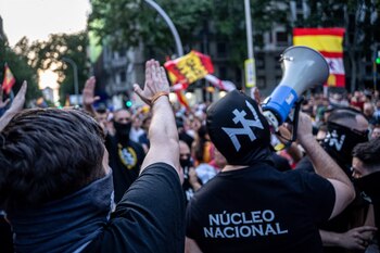 Varias personas durante una concentración