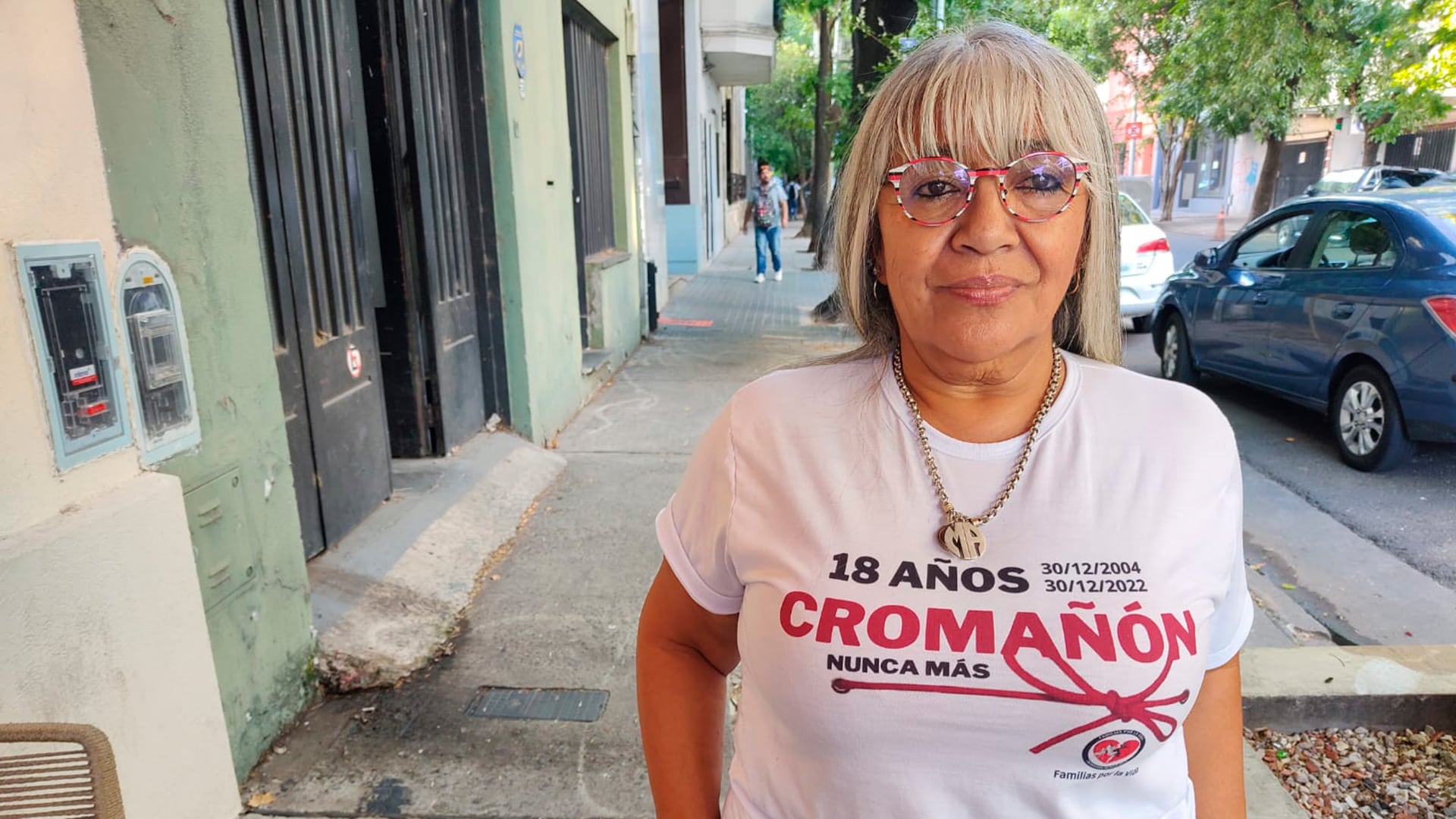 Nilda Gómez recuerda con dolor y orgullo la vida de su hijo Mariano Benítez, una de las víctimas de Cromañón. La mujer preside la ONG Familias por la vida