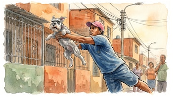 Joven se convierte en héroe de una perrita que caía desde el tercer piso en El Agustino: se lanzó y la atrapó antes del impacto