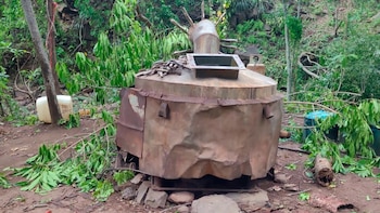 Reactor localizado en el sitio asegurado. Crédito: Gabinete de Seguridad