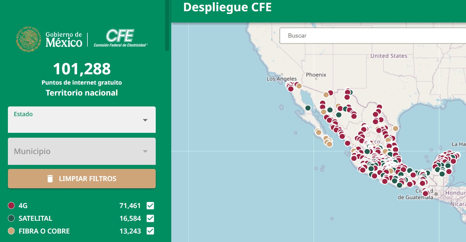 Las actualizaciones sobre puntos de acceso y zonas beneficiadas se publican en el portal de la CFE y en canales oficiales del Gobierno de México.