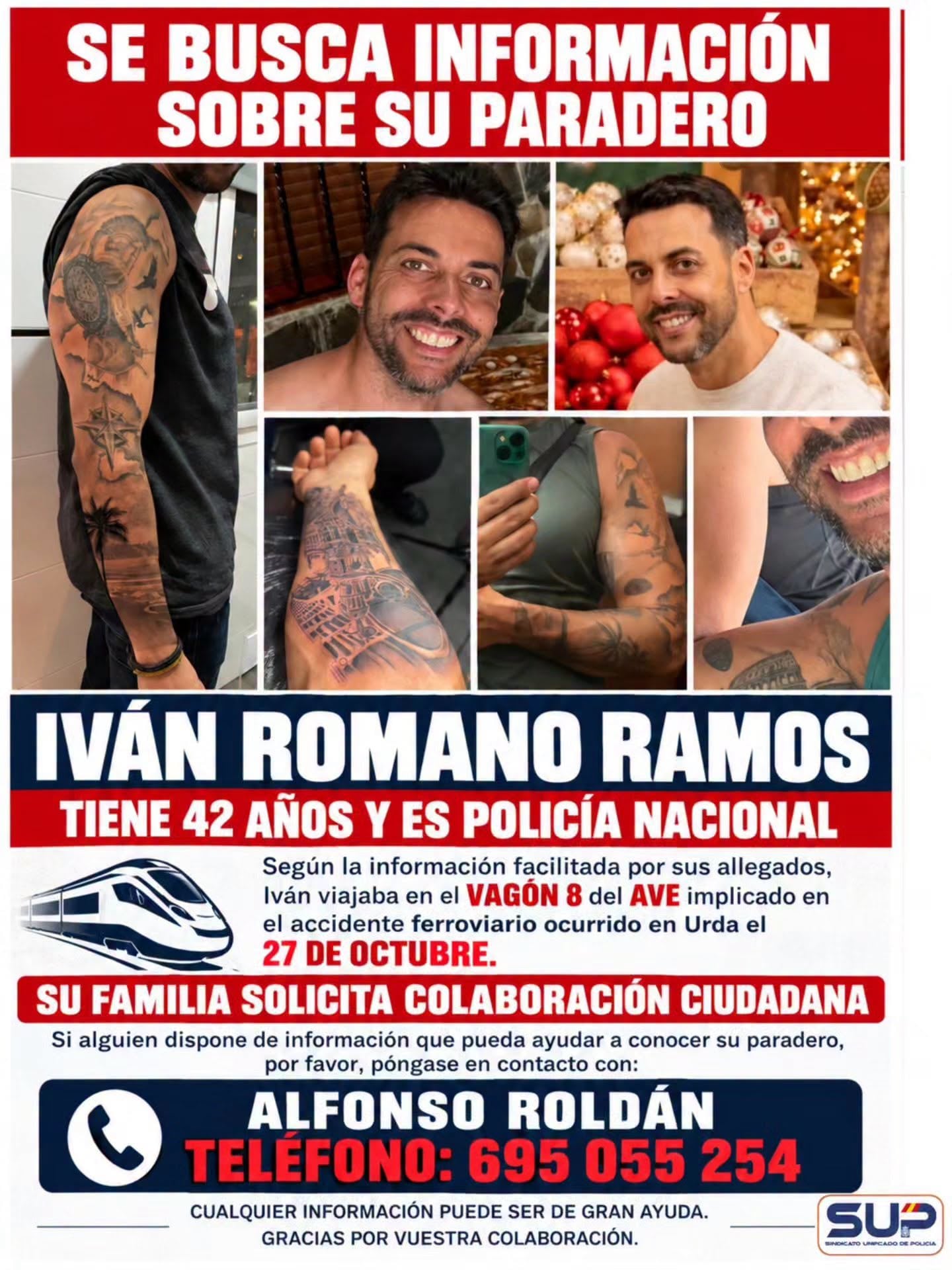 Iván Romero, desaparecido en el accidente de tren. (SUP)