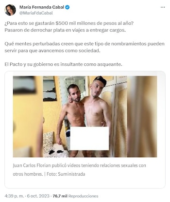 La senadora Maria Fernanda Cabal