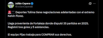 Tolima contrataría a Kevin Flórez,
