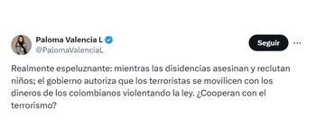 De esta forma, la senadora