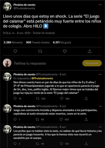 Hilo de Twitter de una