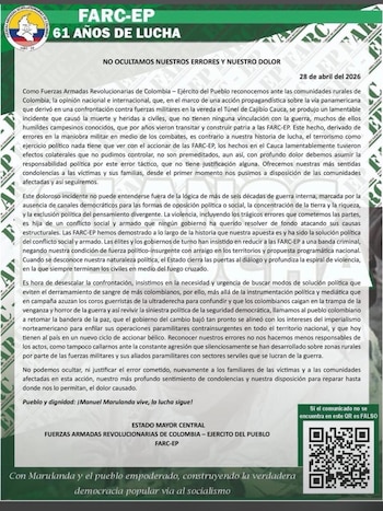 Comunicado Disidencias de Iván Mordisco