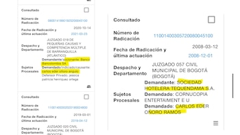 El grupo Bancolombia y Hoteles Tequendama hicieron cuentan con acciones legales contra Oñores - crédito @eramiren2021/X