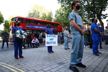Protesta de médicos en Londres