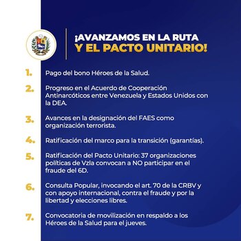 El Gobierno interino difundió los