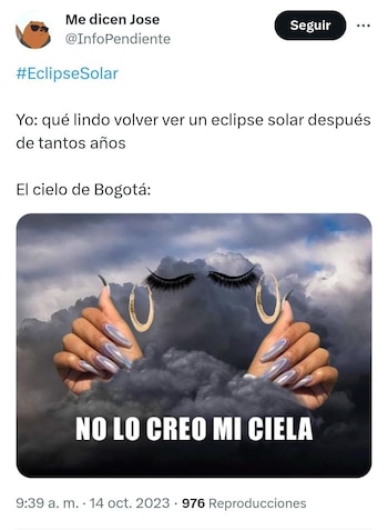 Meme sobre el eclipse solar