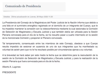 El comunicado del Consejo de