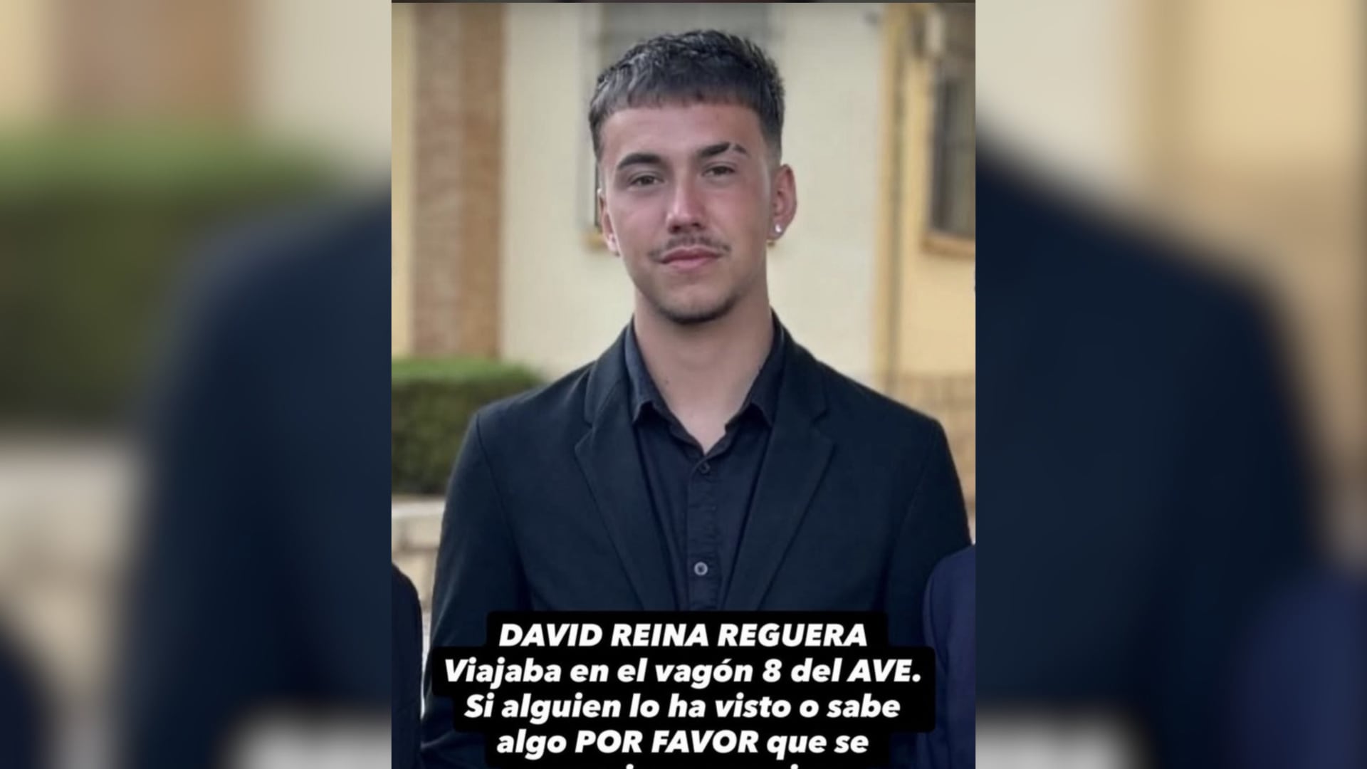 David Reina Reguera, desaparecido en el accidente de tren. (Twitter)