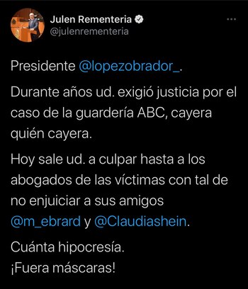 Poco después de sus declaraciones,