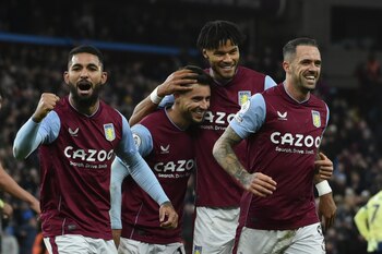 Los jugadores del Aston Villa