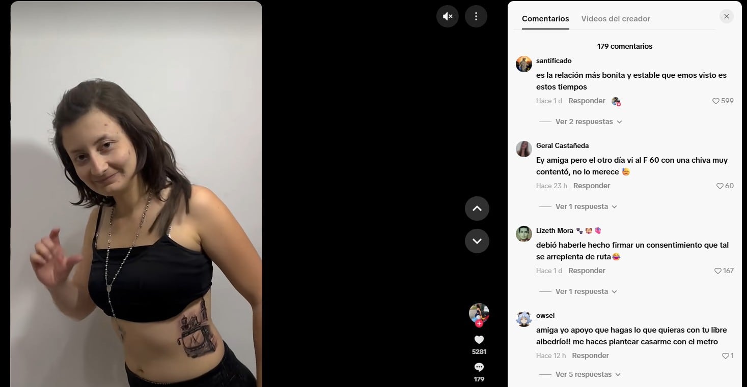 La publicación generó numerosos comentarios de usuarios que reaccionaron con humor y sorpresa ante la decisión de la joven - crédito @yelithsofficiaL/TikTok