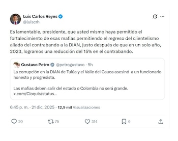 Con este mensaje en X,