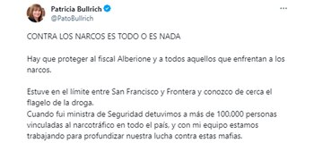 Patricia Bullrich repudió las amenazas