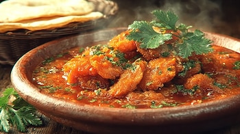 El chicharrón en salsa roja