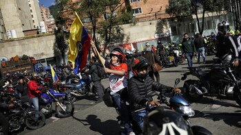 This is how motorcyclist demonstrations