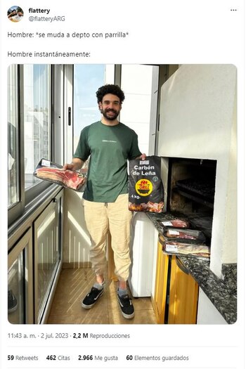 El joven que se viralizó por su sorprendente parecido con Luciano Castro. (Twitter: @flatteryARG).