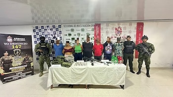 Siete presuntos integrantes del Clan del Golfo fueron capturados en operativos en Bolívar y Magdalena, incluyendo una cabecilla señalada de reclutamiento forzado - crédito prensa ARC