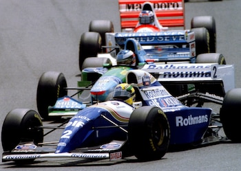 Las maniobras y la rivalidad entre Ayrton Senna y Michael Schumacher destacaron una carrera accidentada en Interlagos (Reuters)