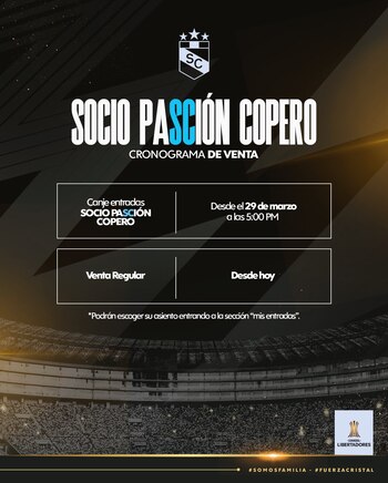 Así marcha el cronograma de la venta de entradas de Sporting Cristal.