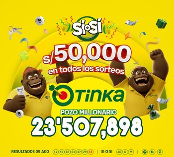 La Tinka resultados HOY 9 de agosto: números ganadores, Boliyapa y Sí o Sí. Captura: La web Tinka.