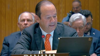 El canciller panameño instó al multilateralismo útil y recordó el Congreso Anfictiónico de 1826 durante el debate en Nueva York (Foto cortesía Cancillería de Panamá)